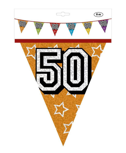 Guirlandes 50 ans pailletées 8m