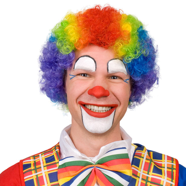 Perruque colorée Clown bouclé