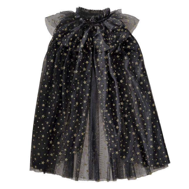 Fille à la cape en or noir