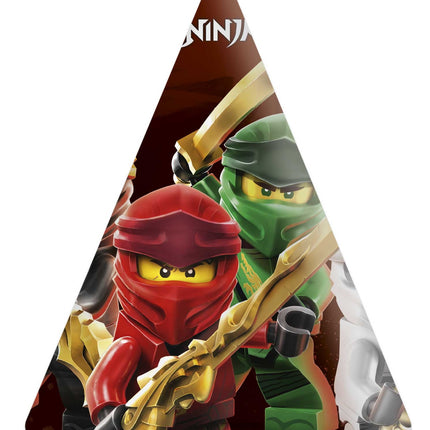Chapeaux de fête Lego Ninjago 6 pièces