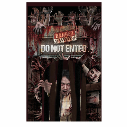 Rideau de porte Halloween Dont Enter 2.45m
