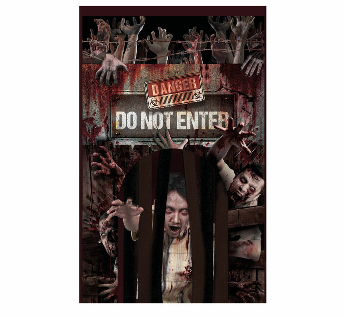 Rideau de porte Halloween Dont Enter 2.45m