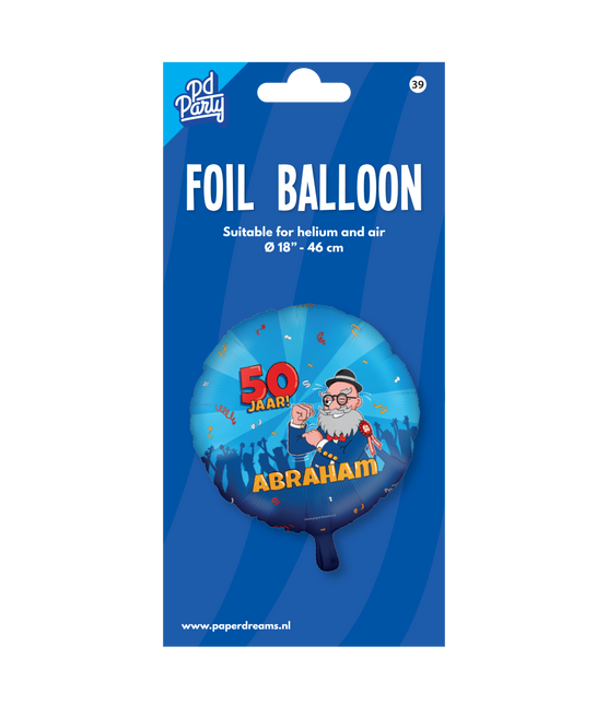 Ballon à hélium Abraham Cartoon vide 30cm