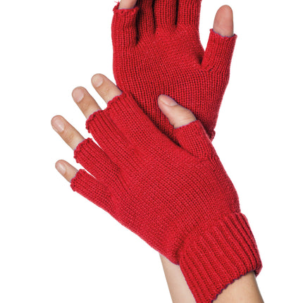 Gants rouges sans doigts