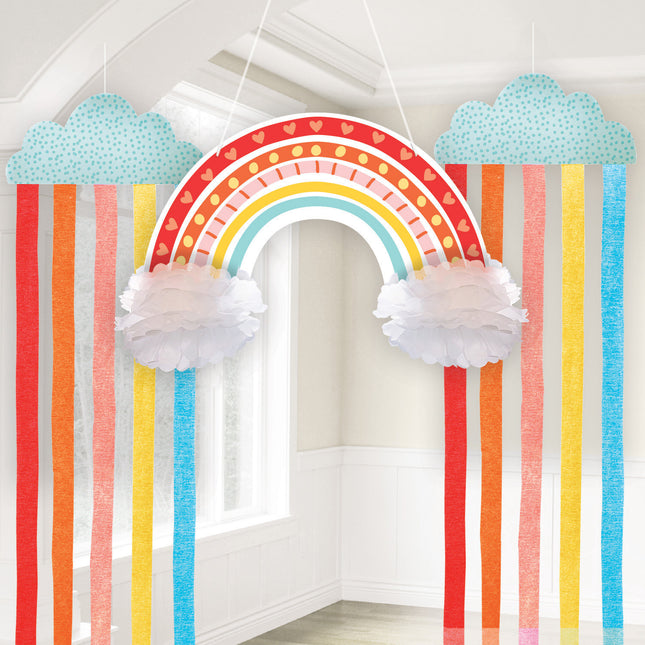 Ensemble de décoration suspendue Arc-en-ciel 3 pièces