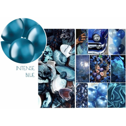 Ballons bleus chromés 33cm 10pcs