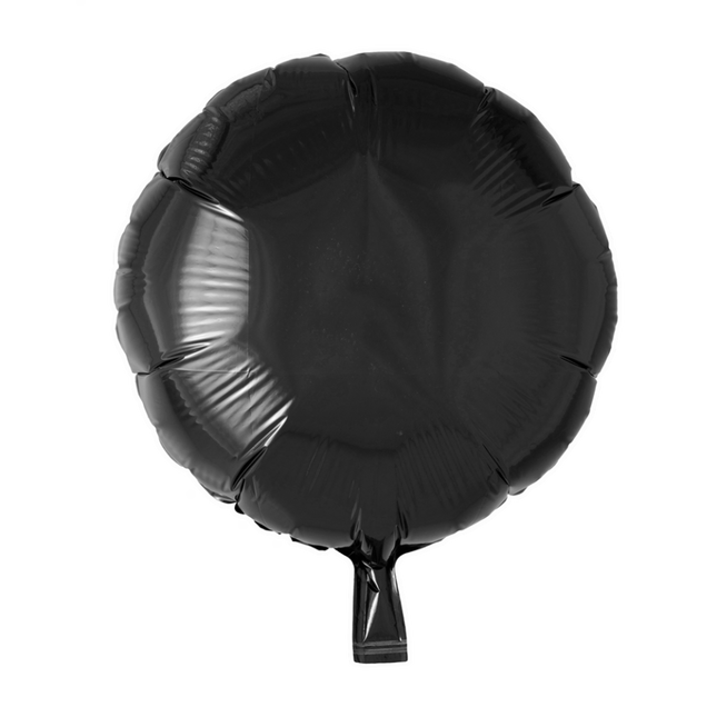 Ballon à hélium rond noir 46cm vide