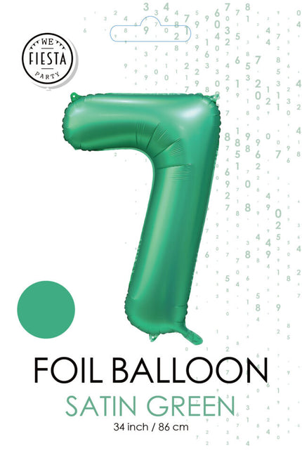 Ballon à figures vertes 7 ans Gloss 86cm