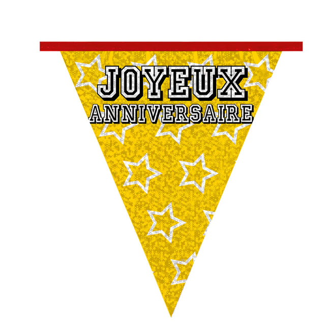 Guirlande Joyeux Anniversaire Colorée 8m
