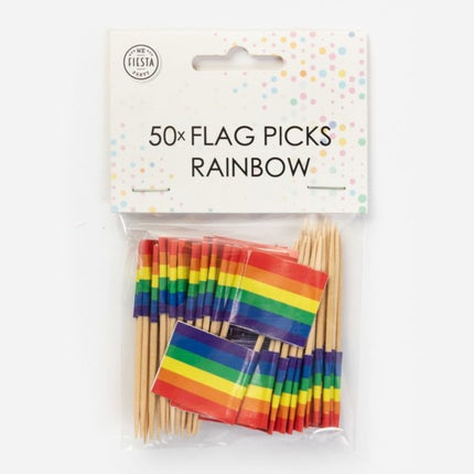 Bâtons de cocktail arc-en-ciel 6cm 50pcs