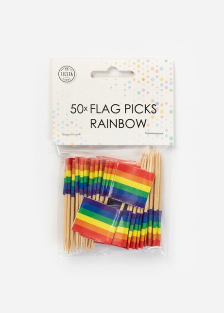 Bâtons de cocktail arc-en-ciel 6cm 50pcs