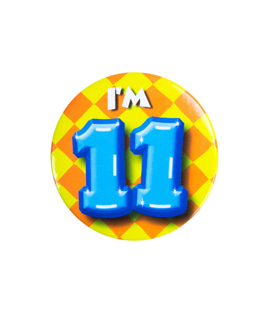 Je suis 11 Bouton 11 ans 5,5cm