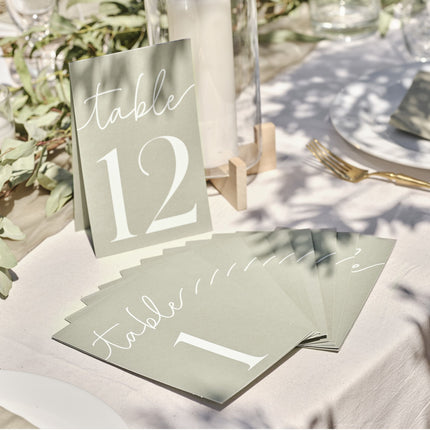 Numéros de table 18cm 12pcs
