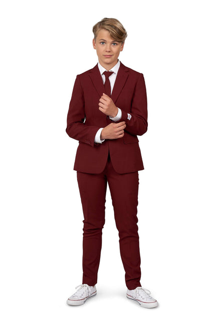 Costume rouge bordeaux Garçon Ado <tc>OppoSuits</tc>