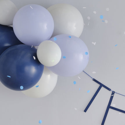 Guirlande bleue 30 ans avec ballons 1.5m