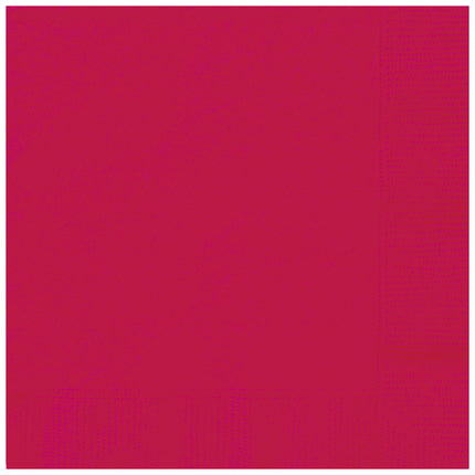 Serviettes rouges 33cm 50pcs