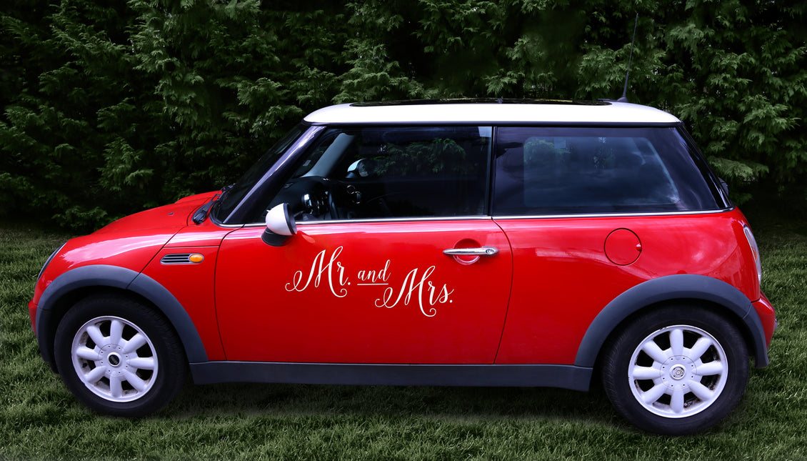 Autocollant de mariage Mr, et Mrs, 3pcs.