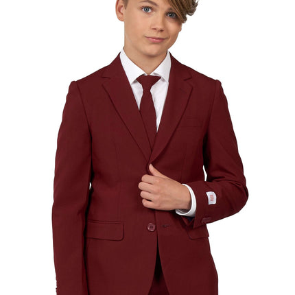Costume rouge bordeaux Garçon Ado <tc>OppoSuits</tc>
