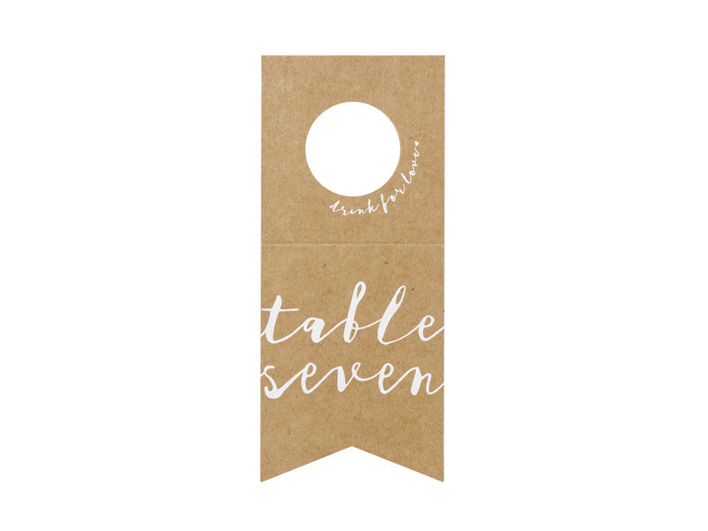 Numéro de table Pendants de bouteille 18.5cm 10pcs