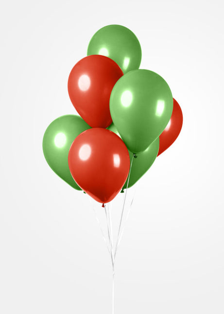 Ballons rouges verts 30cm 10pcs