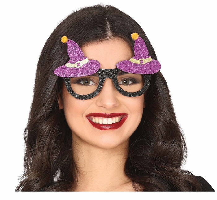 Chapeau à lunettes d'Halloween pailleté