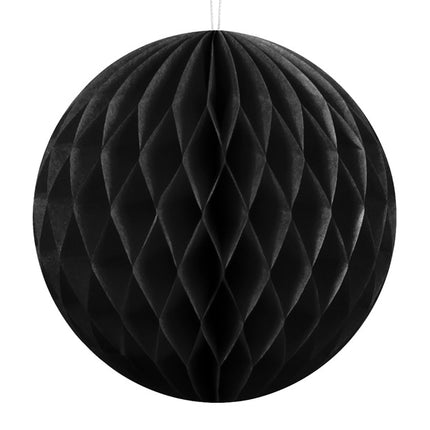Boule en nid d'abeille noire 10cm