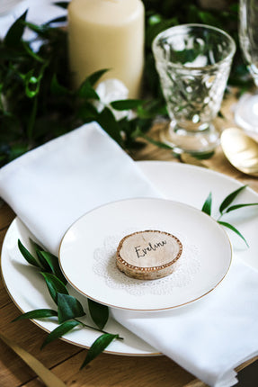 Cartes de table en bois 6pcs