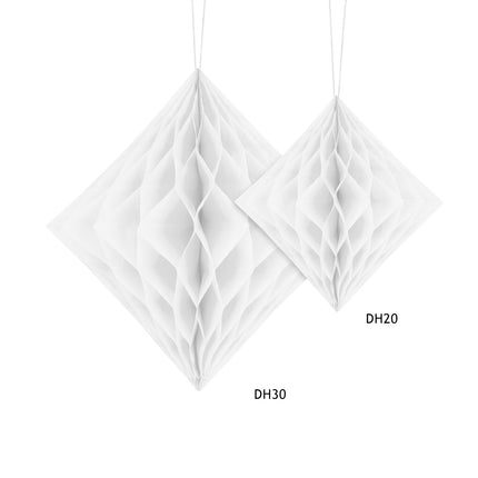 Nid d'abeille Diamant blanc transparent 30cm