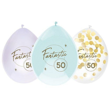 Ballons de 50 ans colorés 30cm