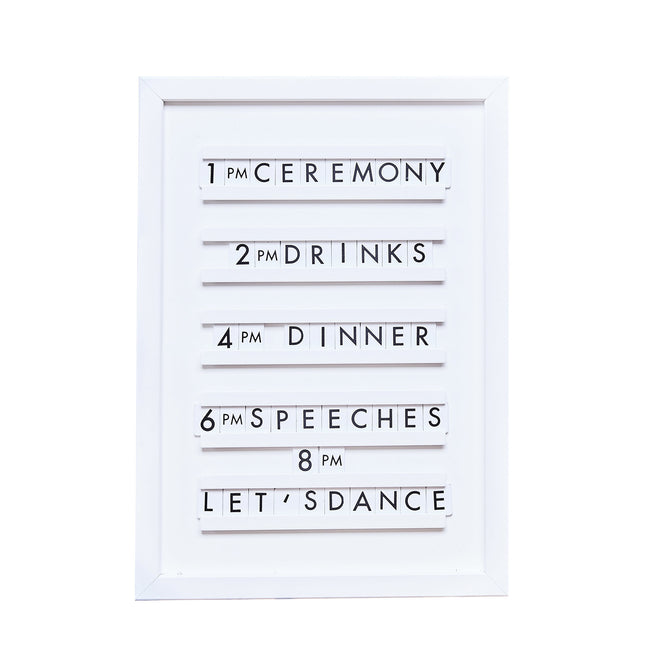 Décoration de table Planche à lettres 44cm