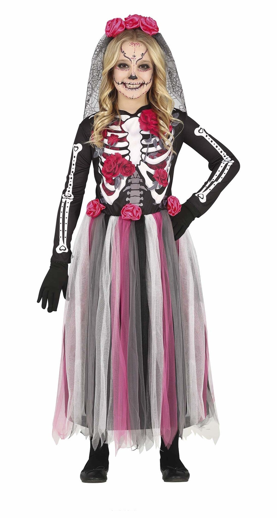 Costume Dia De Los Muertos Fille – Partywinkel - Main Image
