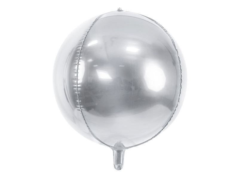 Ballon à hélium rond argenté vide 40cm