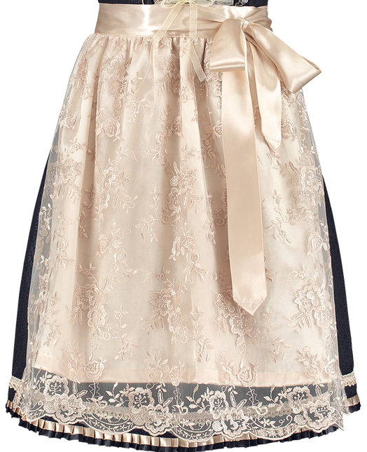 Blanc Bleu Robe Dirndl Oktoberfest Dames 2 pièces