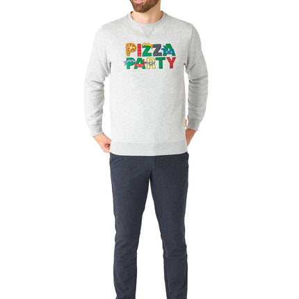 Teenage Mutant Hero Turtle Pizza Party Sweater Men <tc>OppoSuits</tc>