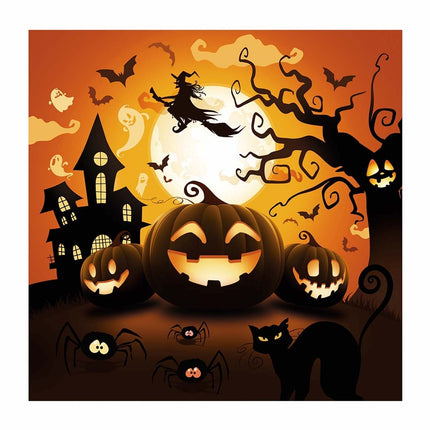 Serviettes de table Halloween Citrouille 33cm 12pcs