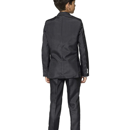 Gangster Pinstripe Black Suit Boy <tc>Suitmeister</tc>