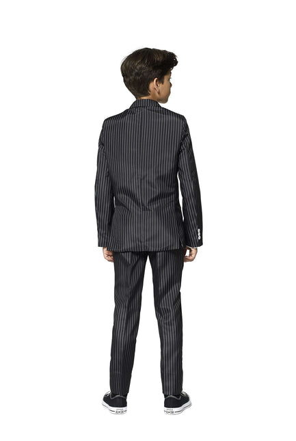 Gangster Pinstripe Black Suit Boy <tc>Suitmeister</tc>