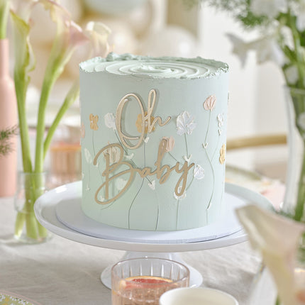Dessus de gâteau de douche de bébé Oh Baby