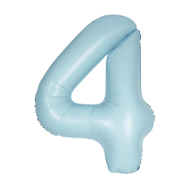 Ballon à figures bleu 4 ans mat 86cm