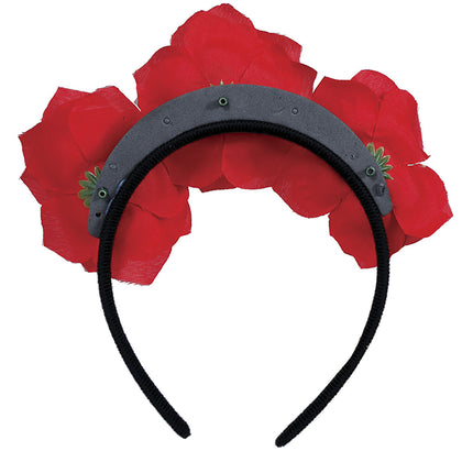 Bandeau Fleurs avec têtes de mort