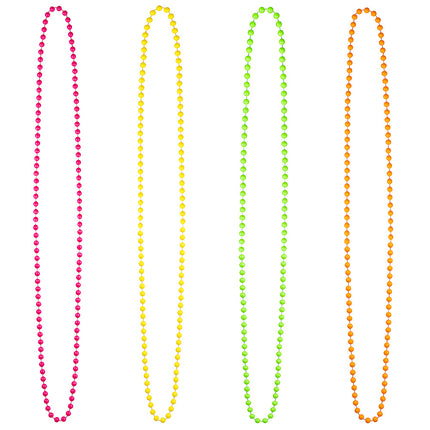 Collier de perles colorées 4 pièces