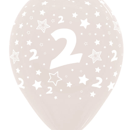 Ballons de baudruche numéro 2 cristal clair 30cm 25pcs