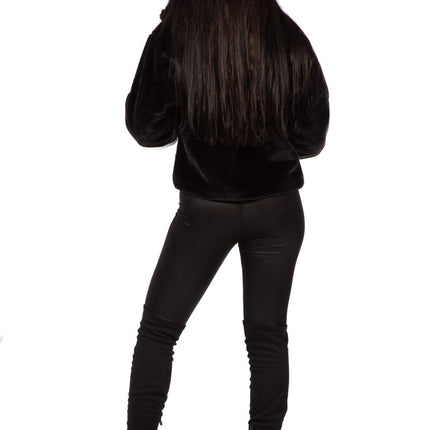 Manteau de fourrure bleu Dames noires