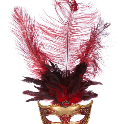 Plume de masque rouge