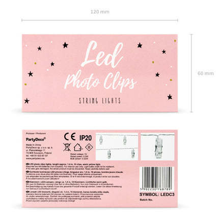 Guirlande lumineuse LED Pegs 1.4m