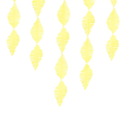 Guirlande jaune Frange en crêpe 3m