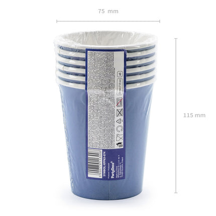 Tasses Happy Birthday Bleu 220ml 6pcs