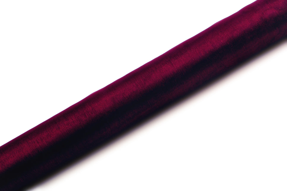 Tissu organza rouge bordeaux 36cm 9m