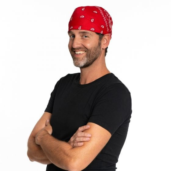 Bandana traditionnel rouge 55cm