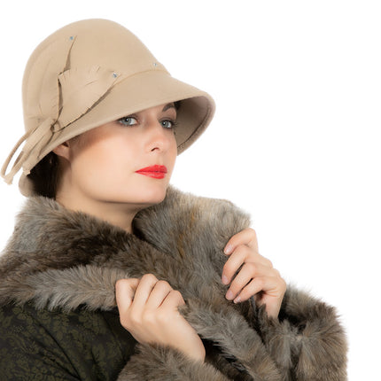 Chapeau beige 20'S